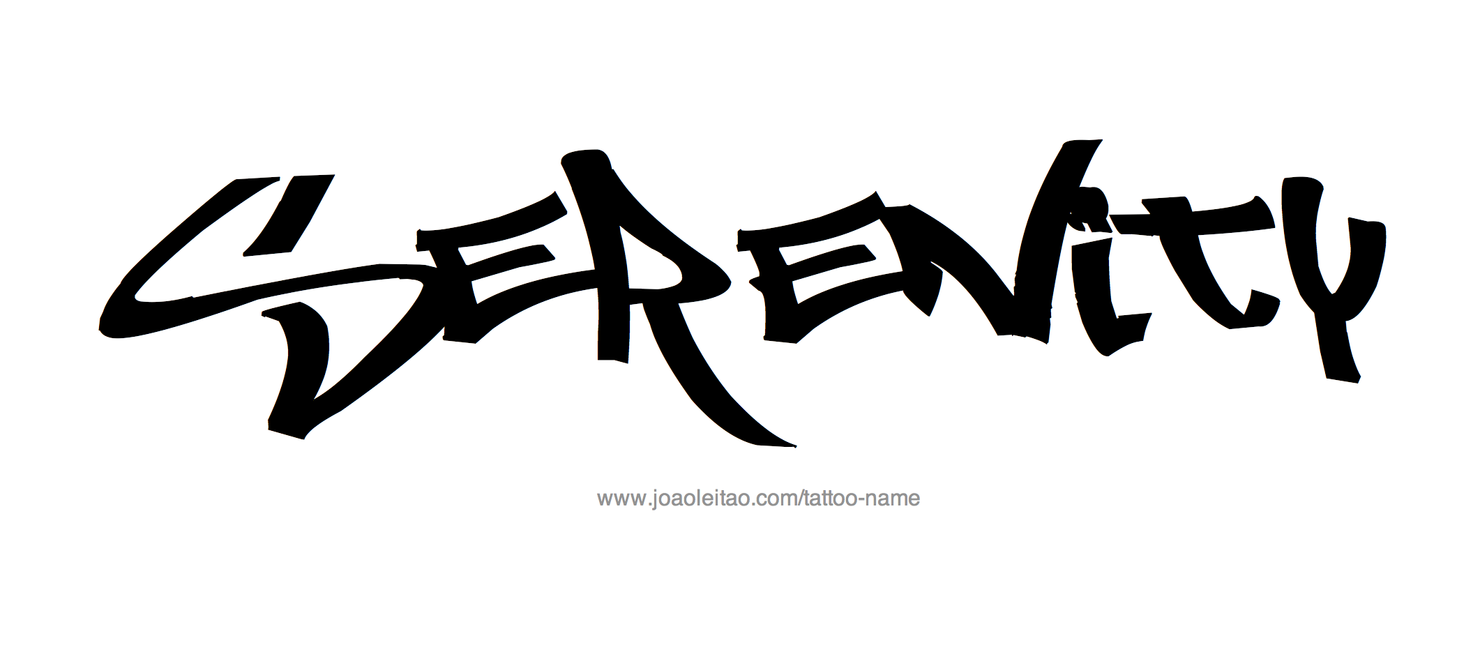 Serenity Name Tattoo Designs